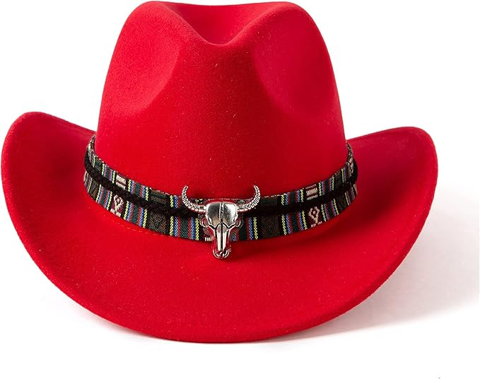 Gossifan Classic Womens Western Cowboy Cowgirl Hats with Wide Belt | Amazon (US)