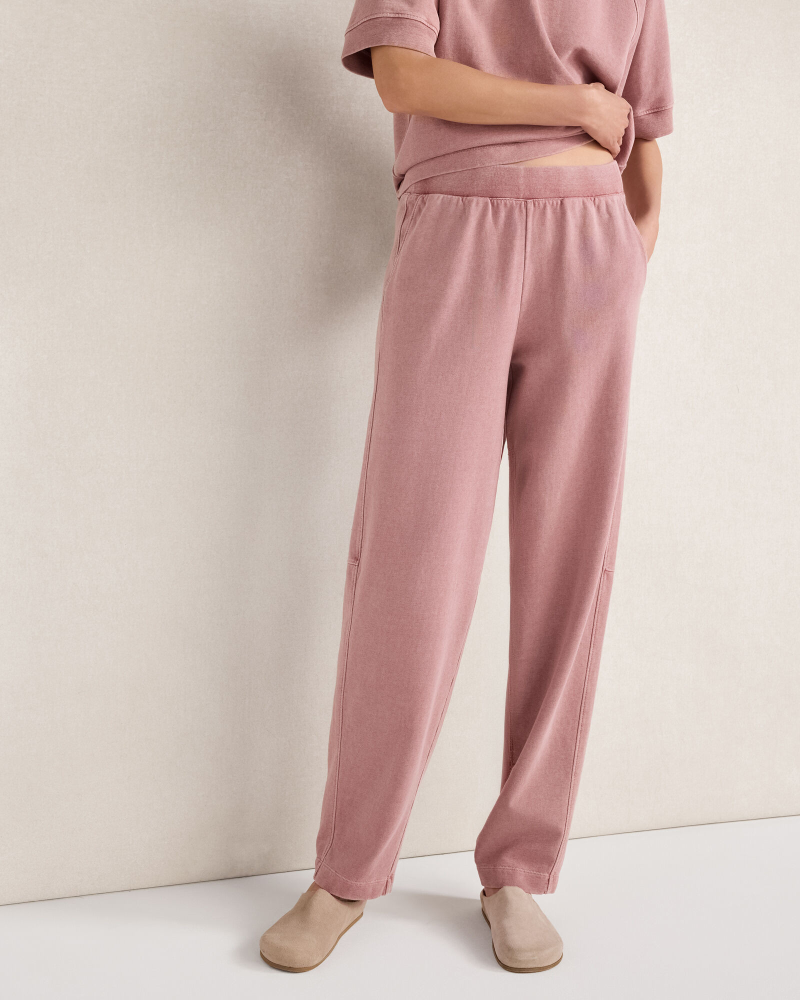 Organic Cotton Terry Barrel Leg Pants | Haven Well Within