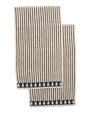 Set Of 2 Ghost Border Striped Hand Towels | Halloween | Marshalls | Marshalls