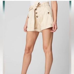 Blank NYC Marshmallow Tie Waist Button Fly Shorts | Poshmark