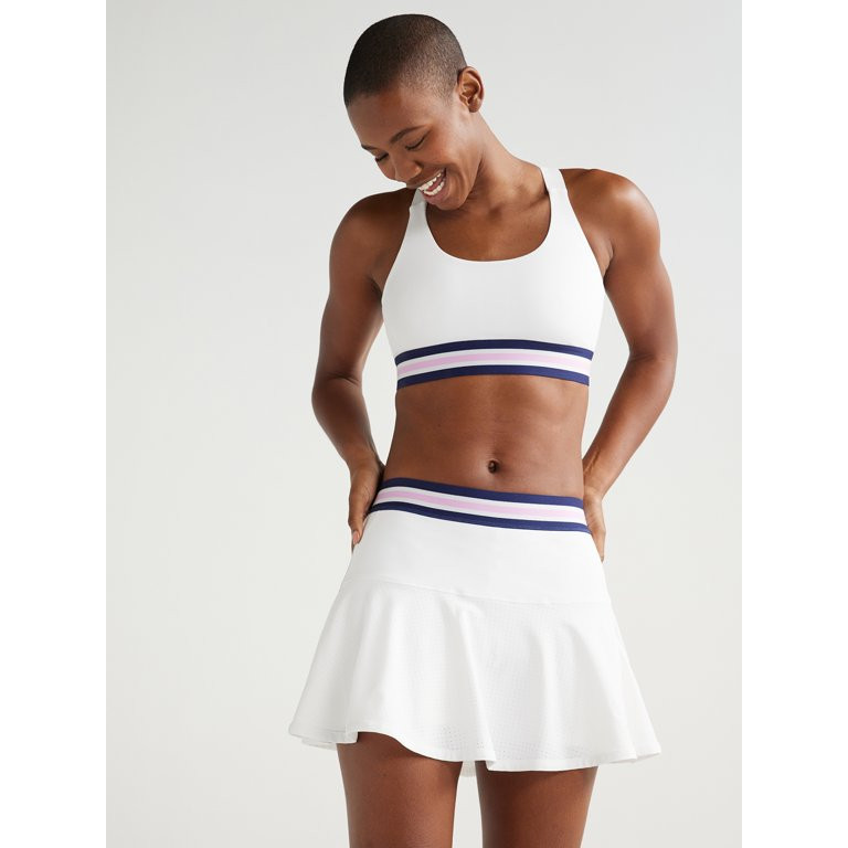 Love & Sports Women’s Color Band Sports Bra, Sizes S-XXXL | Walmart (US)