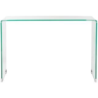 SAFAVIEH Ambler 44 in. Clear Rectangle Glass Console Table | The Home Depot
