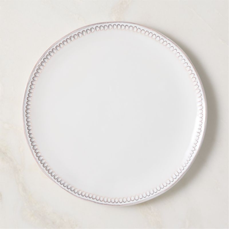 Iliana White Stoneware Dinner Plate | CB2 | CB2
