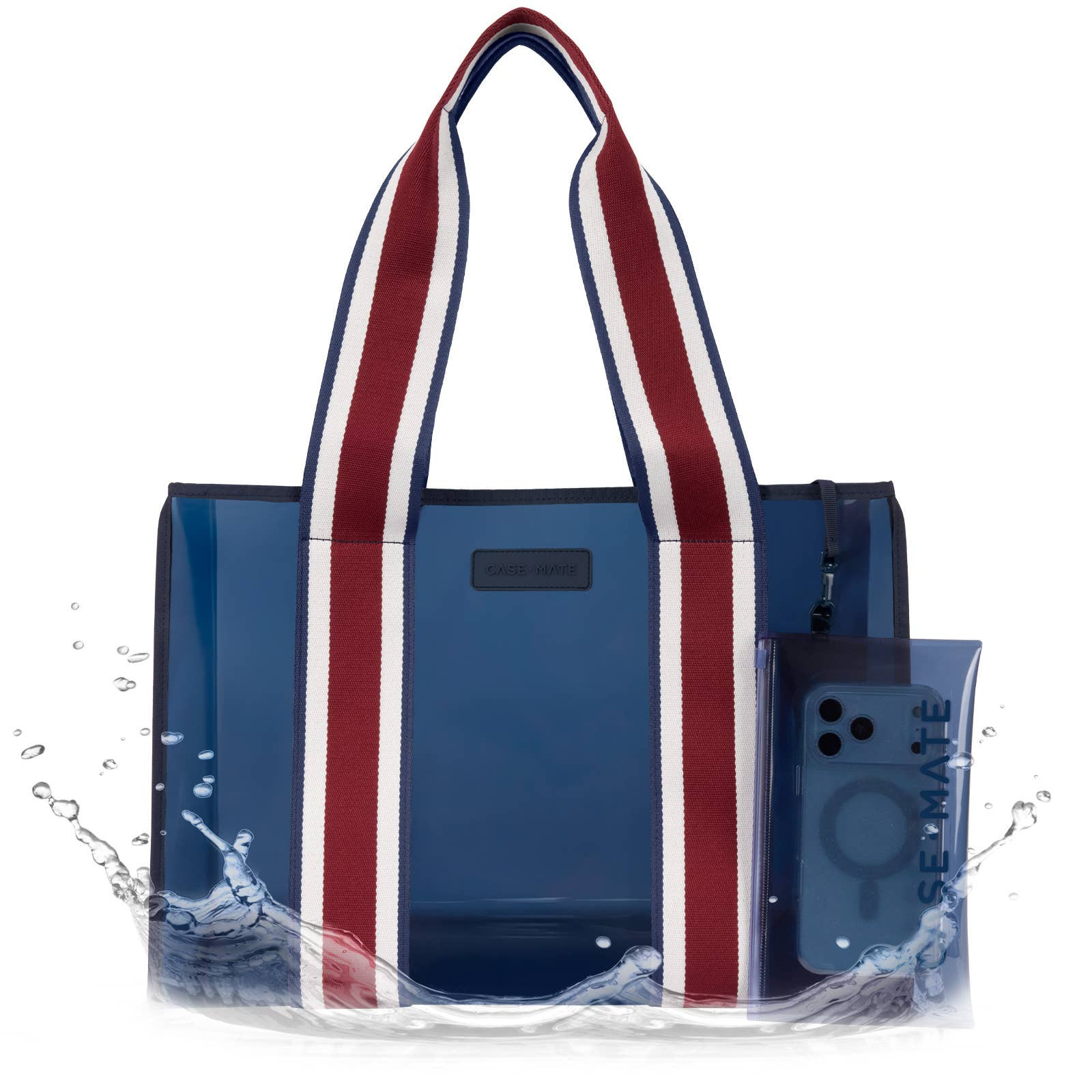 Case-Mate Navy Rugby Stripe Jelly Tote Bag | Saltwater Boys Company