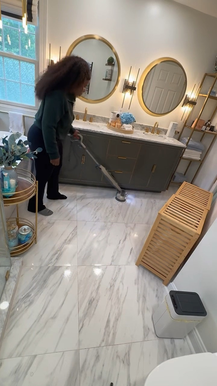 Some of my favorite gadgets to keep my bathroom tile clean on sale during Amazon Prime Day
