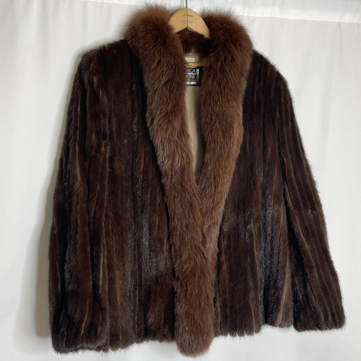 Saga Mink Luxury Fur Jacket Vintage Women’s Jacket Size Large Brown | eBay US