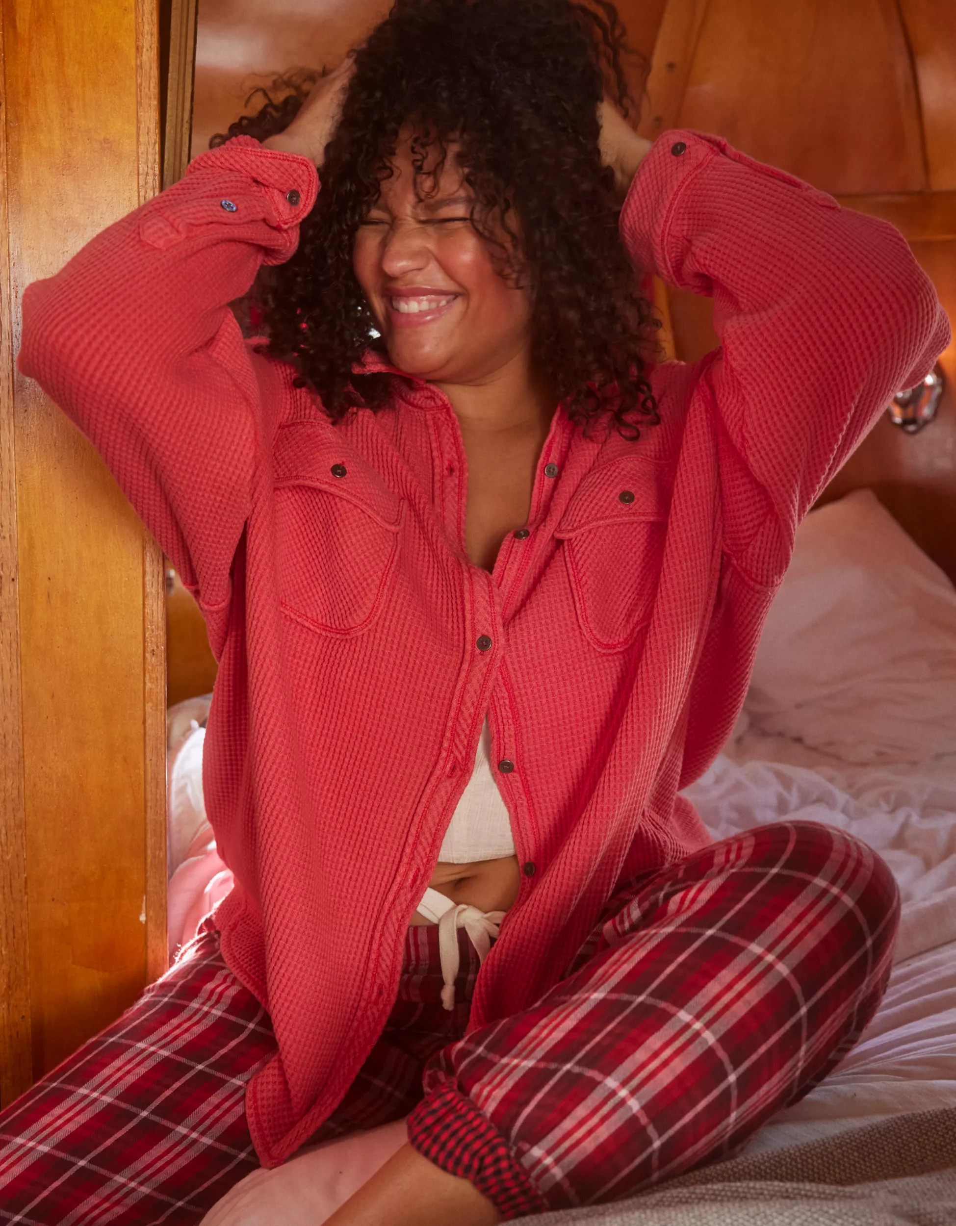 Aerie LumberJane Waffle Shirt | Aerie