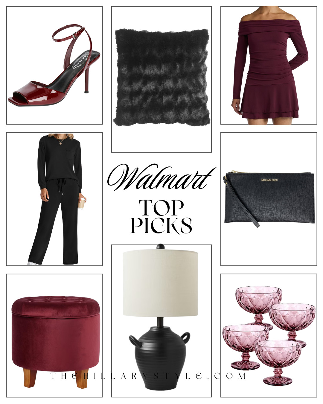 WALMART TOP PICKS ✨
A curated mix of chic fashion finds and elevated home accents — deep jewel tones, cozy textures, luxe basics, and those modern pieces that instantly warm up your space (or your wardrobe). 
#walmartfinds #walmartfashion #walmarthome #thehillarystyle 

 #LTKGiftGuide #LTKHoliday #LTKHome