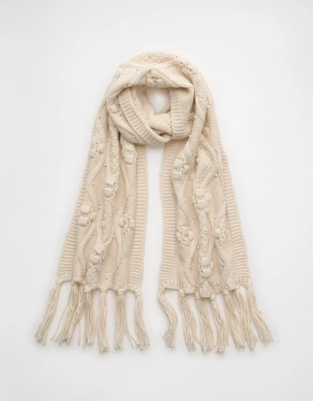 AE Cable Knit Scarf | American Eagle Outfitters (US & CA)