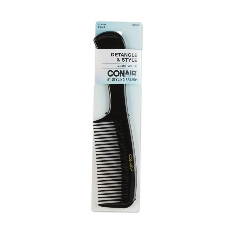 Conair Detangle & Style All-Purpose Hair Comb, Black | Walmart (US)
