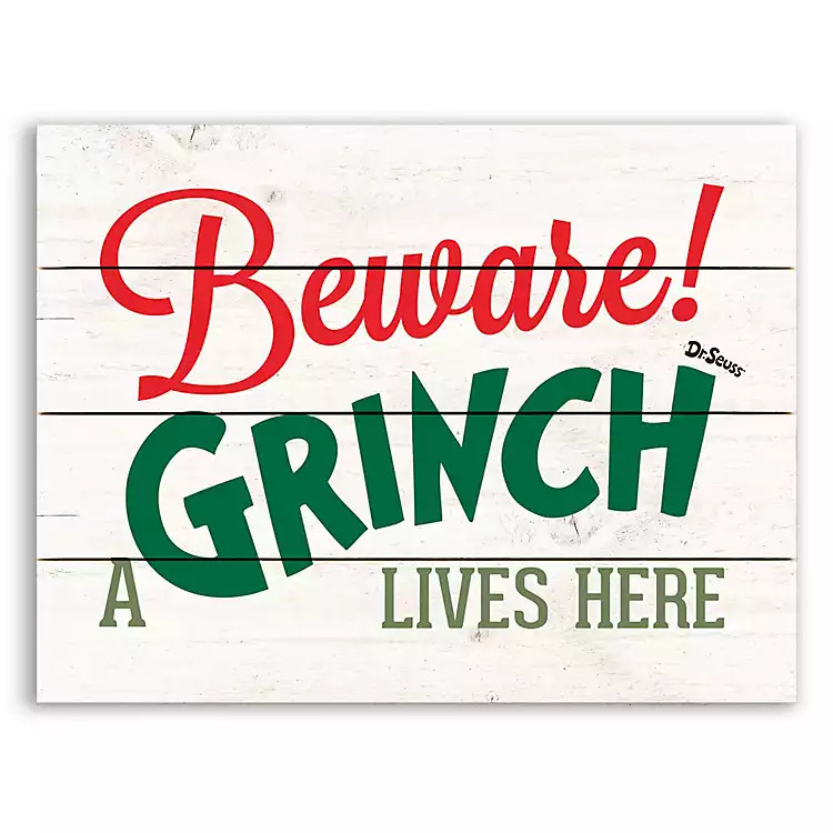 A Grinch Lives Here Wall Plaque | Kirklands Home | Kirklands