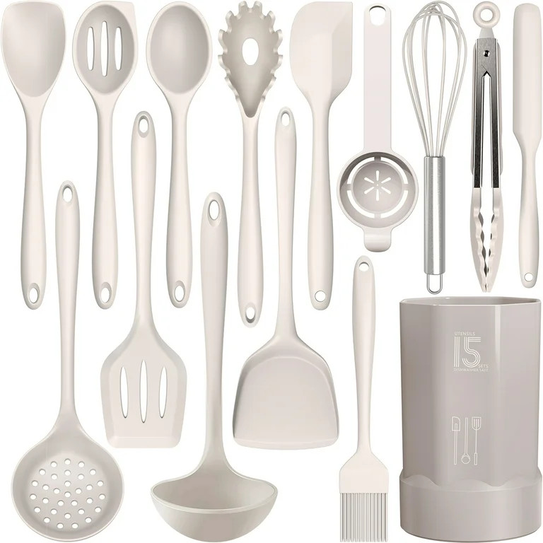 Silicone Cooking Utensils Set - 446°F Heat Resistant Kitchen Utensils,Turner Tongs,Spatula,Spoon... | Walmart (US)