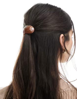 ASOS DESIGN hair cuff in brown tort | ASOS | ASOS (Global)
