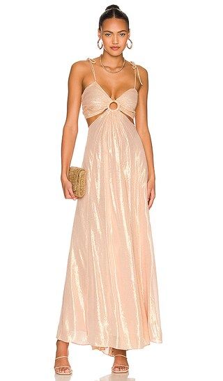 Magda Dress in Ios Gold | Revolve Clothing (Global)
