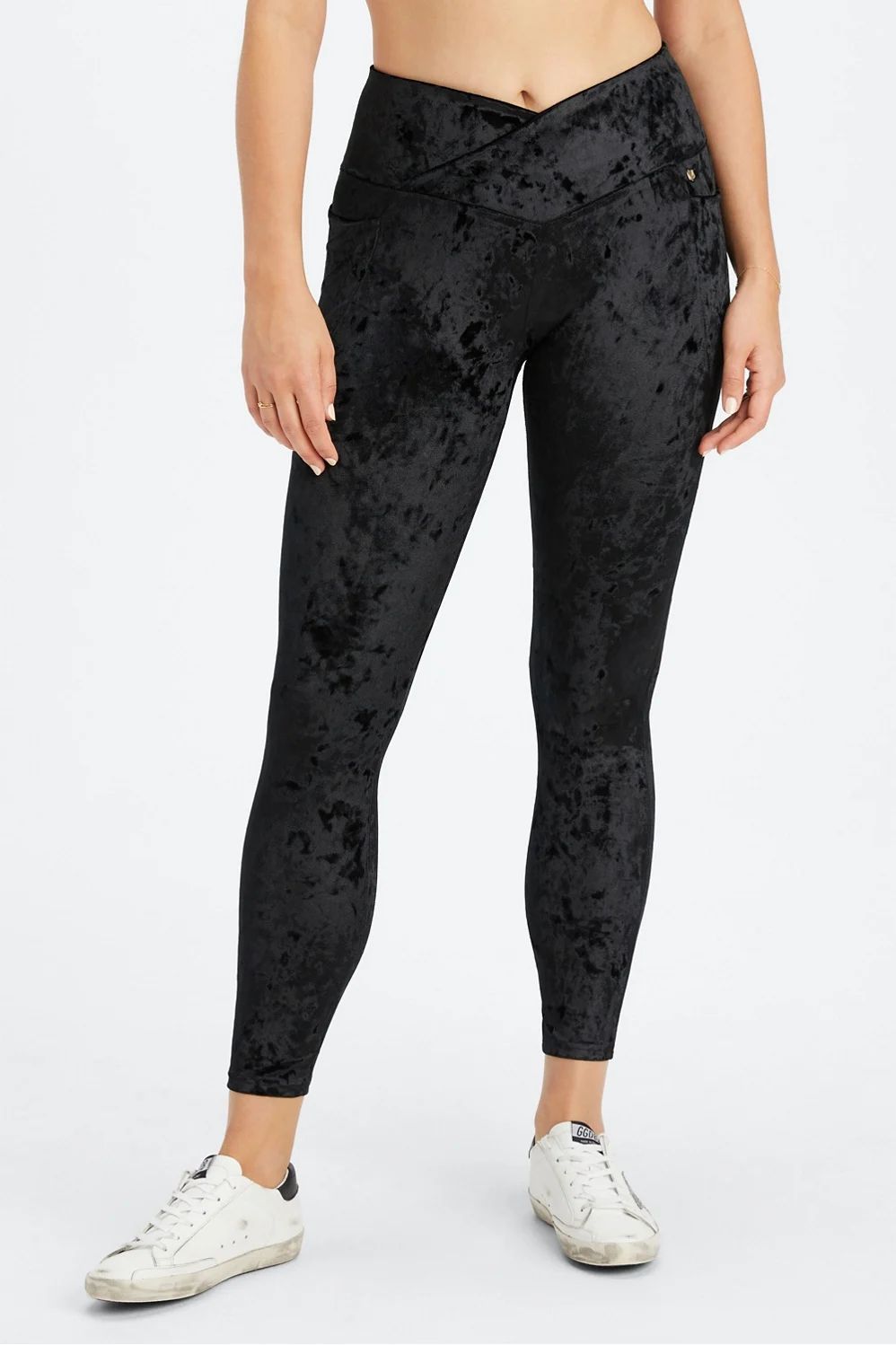 Crushed Velour Crossover Legging | Fabletics - North America