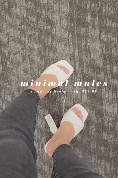 Monica Mules. A New Day. White. Heels. Faux Leather. comfy. Memory foam insole. true to size

#LTKstyletip #LTKFind #LTKunder50