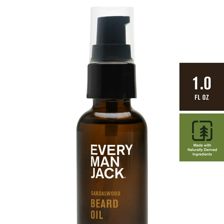 Every Man Jack Beard Oil - Moisturize & Soften Your Beard - Light Sandalwood Scent -1oz | Walmart (US)