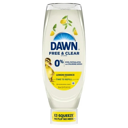 Dawn Free & Clear EZ-Squeeze Dish Soap, Lemon, 24.3 fl oz | Walmart (US)