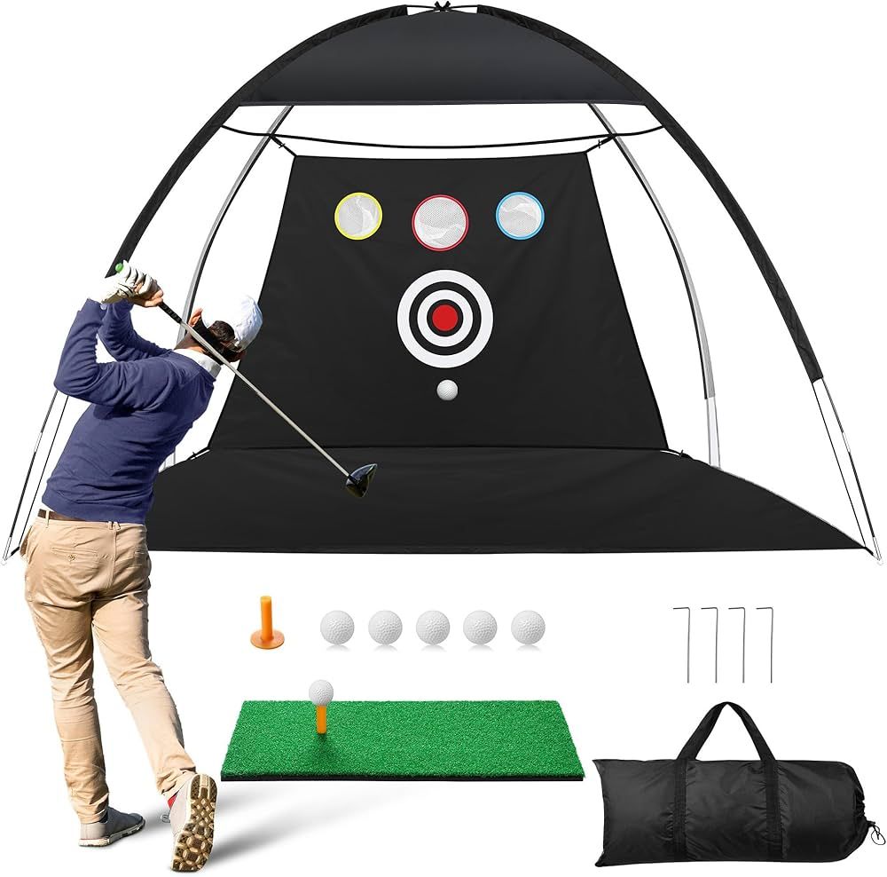 Amazon.com: Golf Net, 10x7ft Golf Practice Net Backyard Driving, Golf Driving Range, Golf Swing N... | Amazon (US)