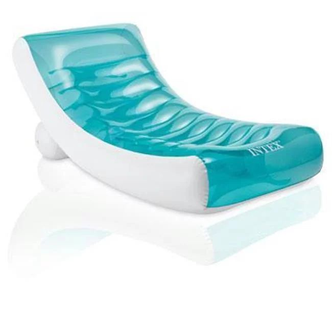 Intex Adult Transparent Blue  Inflatable Rockin' Lounge Swimming Pool Lounge Chair | Walmart (US)