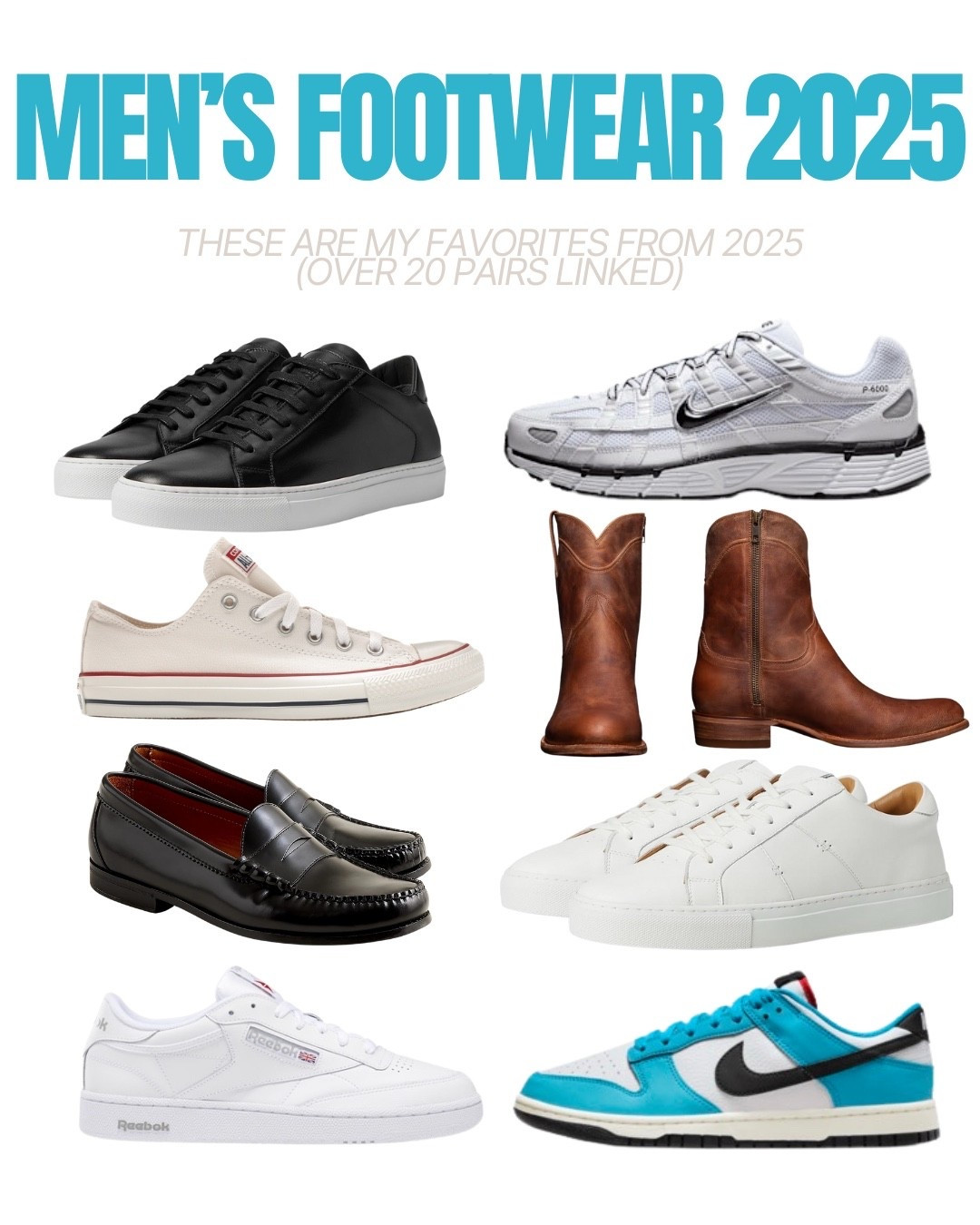 Tagging all of my favorites shoes/boots/etc. from 2025 (or at least all the ones I could find!) 
Perfect for all occasions, situations, dad approved!
#shoes #menswear #footwear

#LTKMens #LTKHoliday #LTKGiftGuide