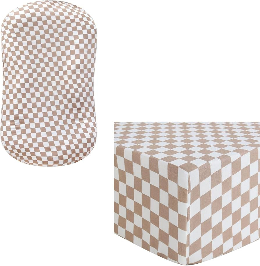 LifeTree Fitted Crib Sheets for Boys Girls & Neutral, Baby Lounger Cover Soft 70% Viscose from Ba... | Amazon (US)