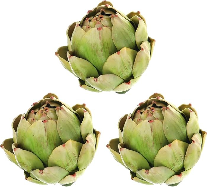 3Pcs Large Green Faux Artichoke Fake Artichoke Decor Artificial Vegetable and Fake Fruit Realisti... | Amazon (US)