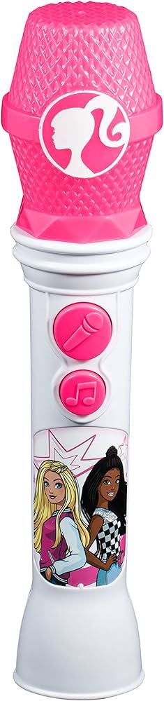 EKids BE-070.11Mv22 Barbie Microphone for Kids, Built-in Music and Flashing Lights for Fans of Di... | Amazon (US)
