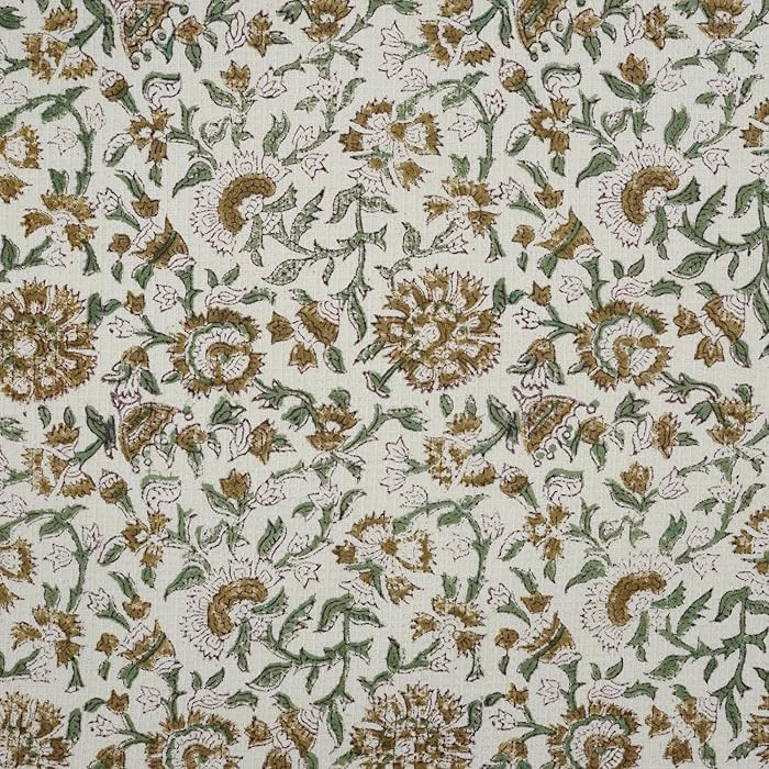 Brown-Grey Handmade Block Floral Printed Hand Towels 17X32 Inch, Absorbent Cotton Honeycomb Waffl... | Amazon (US)