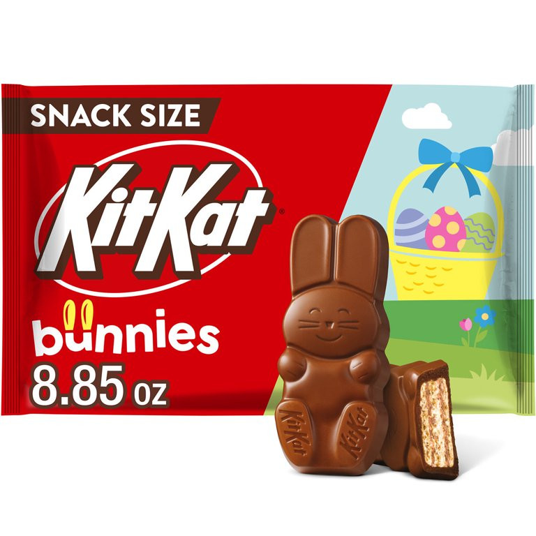 Kit Kat Milk Chocolate Wafer Snack Size Bunnies Easter Candy, Bag 8.85 oz | Walmart (US)