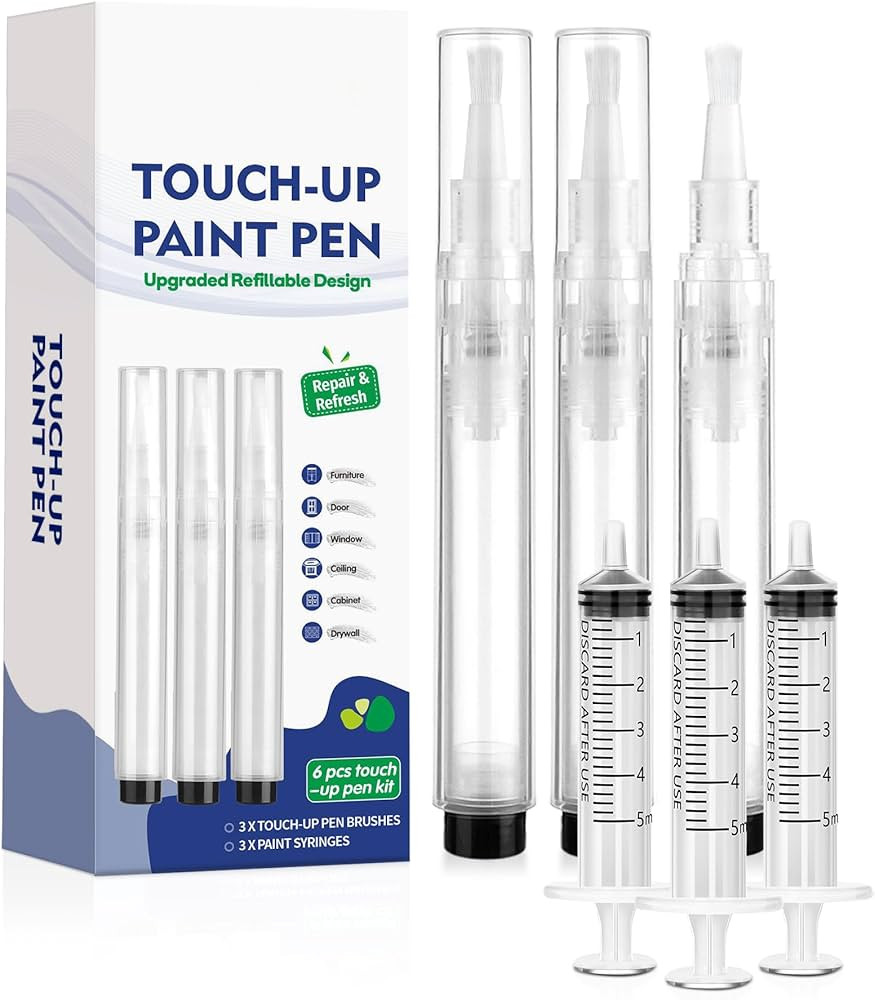 Fillable Touch Up Paint Pen Brush, 3 Pcs Paint Pen for Wall Touch Up, Refillable Paint Pens for W... | Amazon (US)