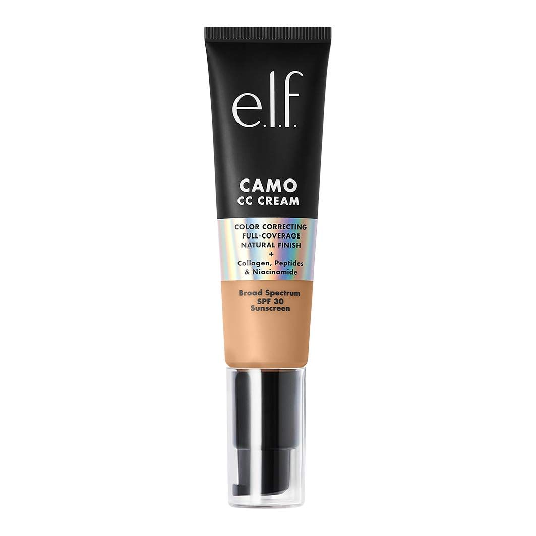 e.l.f. Camo CC Cream | Color Correcting Full Coverage Foundation with SPF 30 | Medium 330 W | 1.05 O | Amazon (US)