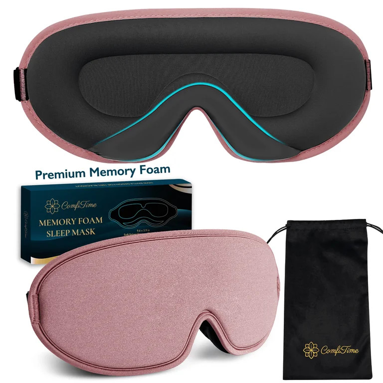 ComfiTime 3D Sleep Mask - 100% Blackout Eye Mask for Sleeping, Eye Covers for Men,Women,Kids, Con... | Walmart (US)