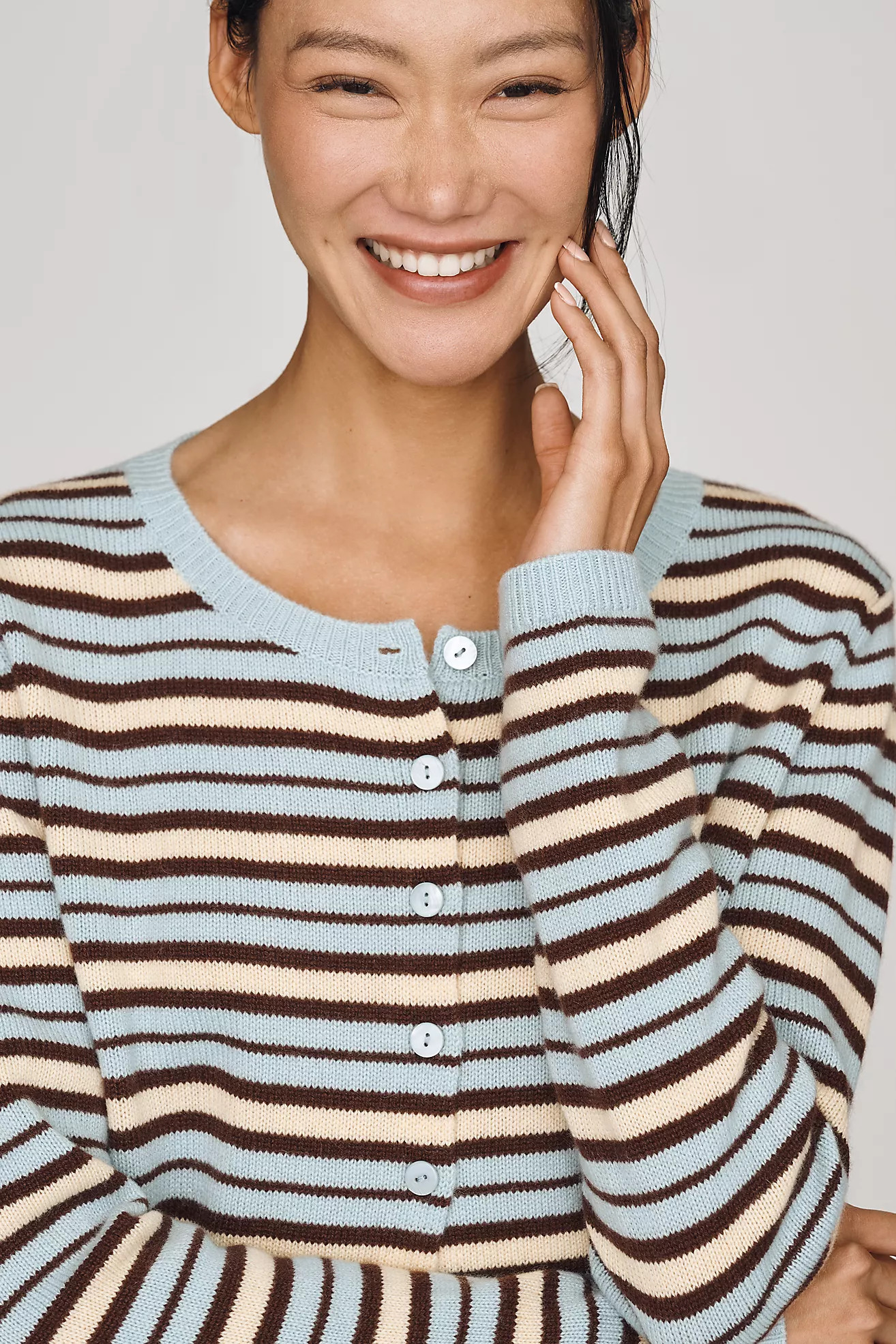 Reformation Clara Cashmere Crew Cardigan Sweater | Anthropologie (US)