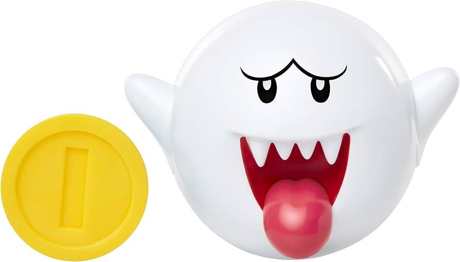 SUPER MARIO Action Figure 4 Inch Boo Collectible Toy with Coin Accessory | Amazon (US)