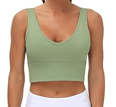 THE GYM PEOPLE Womens Longline Sports Bra Padded Crop Tank Tops Workout Yoga Bra with Removable P... | Amazon (US)