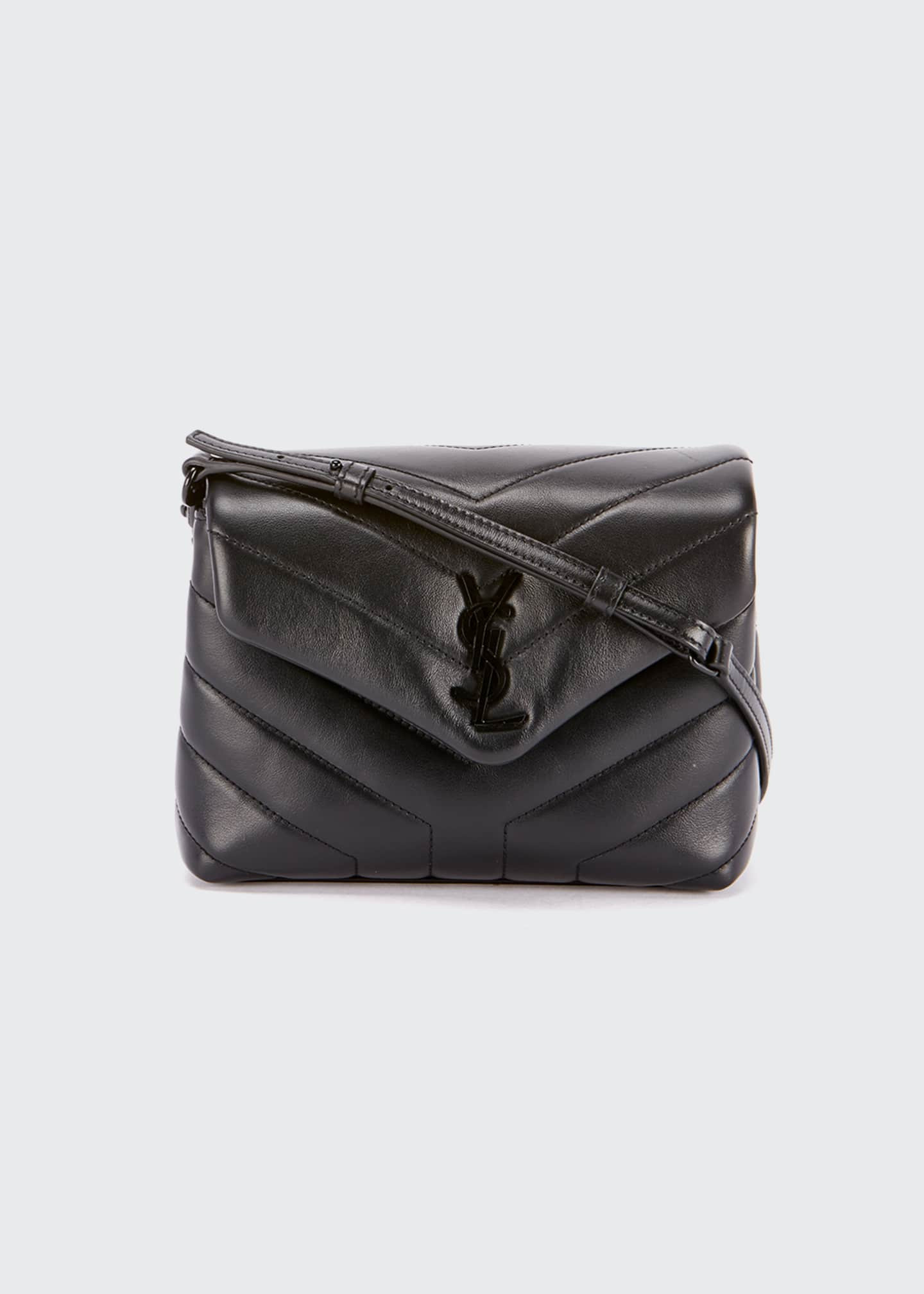 Loulou Toy Matelasse Calfskin Flap-Top Shoulder Bag, Black Hardware | Bergdorf Goodman