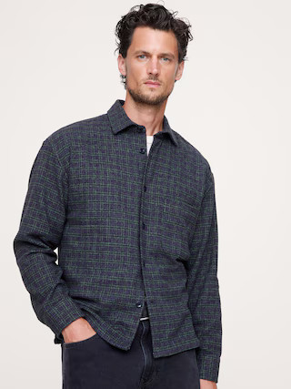 Relaxed-Fit Flannel Overshirt | Banana Republic (US)