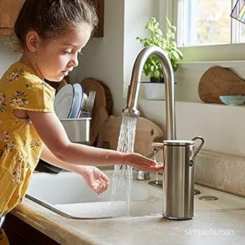 simplehuman 9 oz. Touch-Free Rechargeable Sensor Liquid Soap Pump Dispenser, Brushed Stainless St... | Amazon (US)
