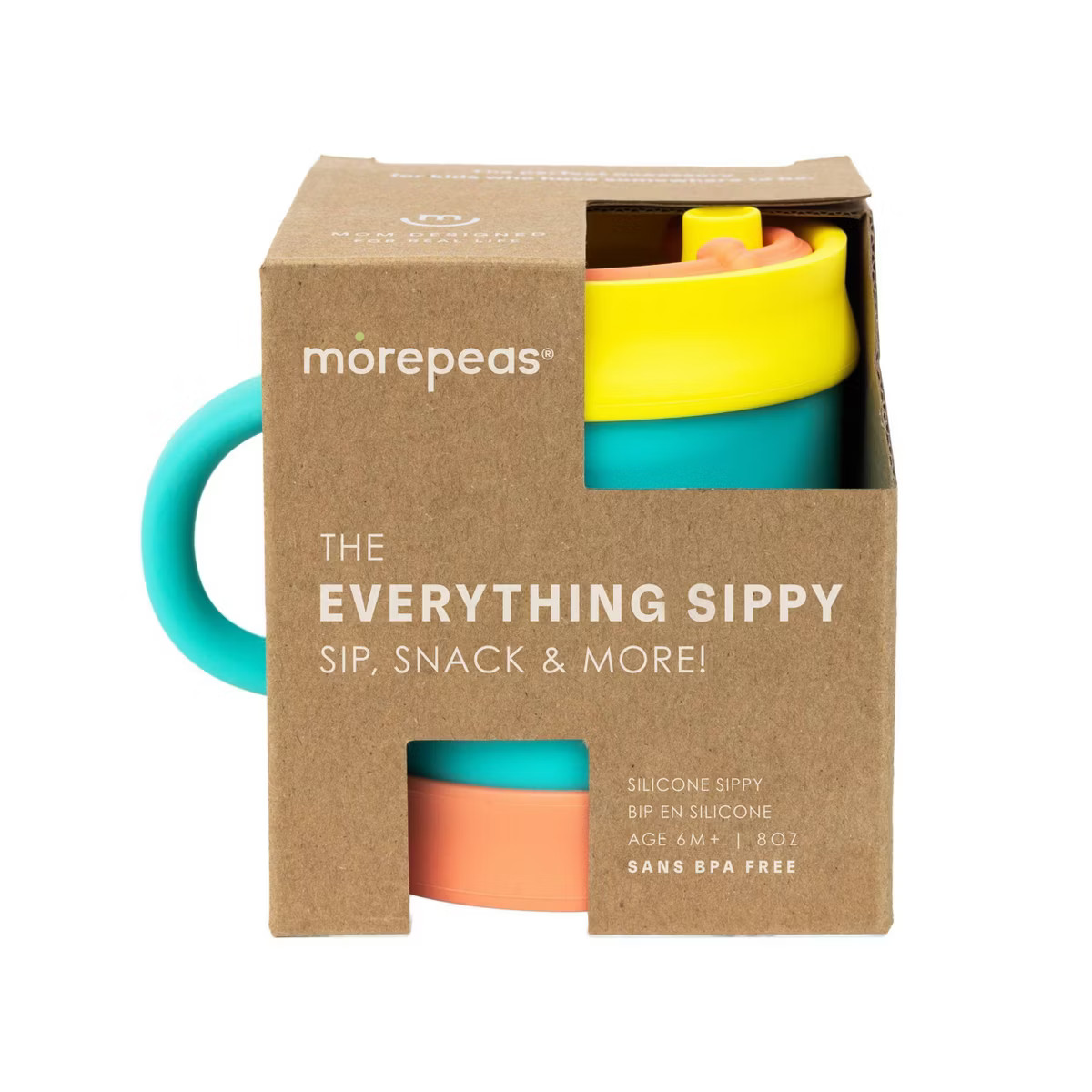 morepeas Everything Sippy Cup Sherbert - Teal Green | Target