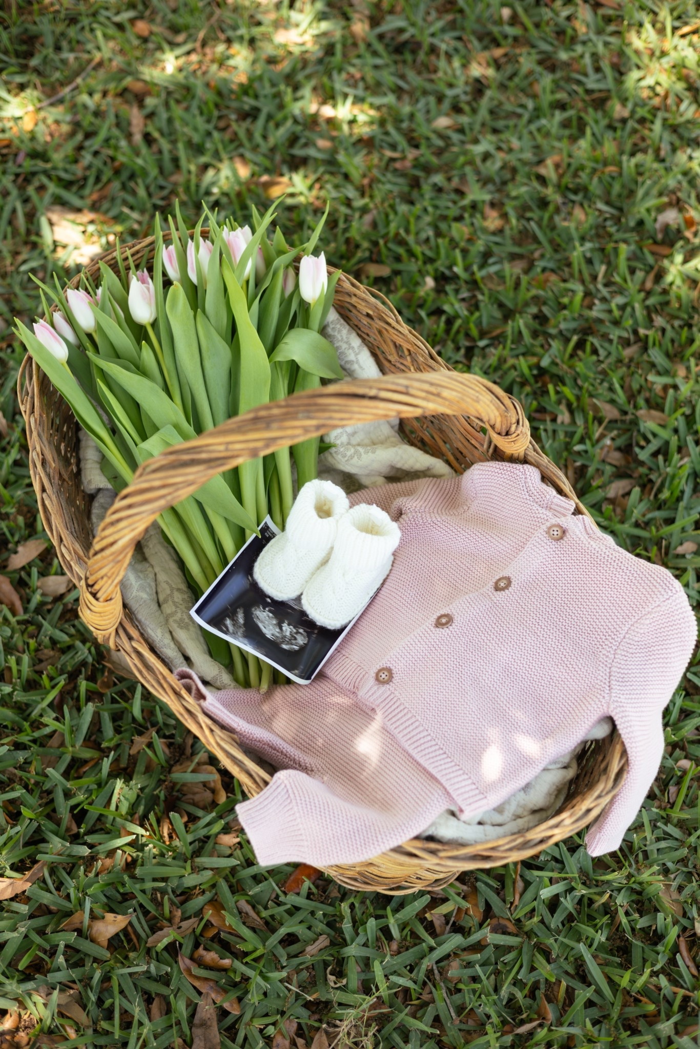 baby girl knit set from our gender announcement 🎀

#LTKBaby