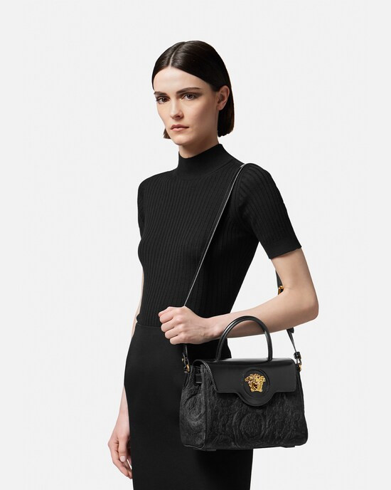 La Medusa Lurex Cloquet Handbag | Versace (US)