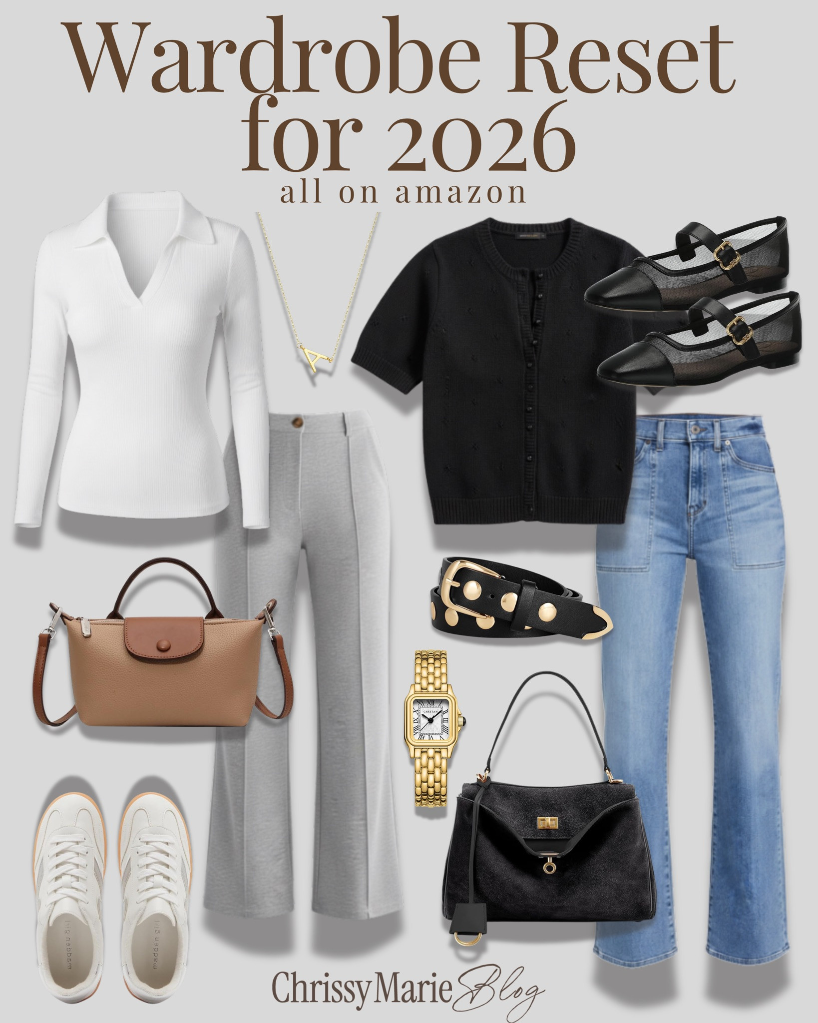 A fresh start, but make it chic ✨
My 2026 wardrobe reset—elevated basics, timeless layers, and pieces you can mix and match all year long. All from Amazon and all so wearable. 🤎

#AmazonFashion #WardrobeReset2026 #AmazonStyle #EverydayStyle #ChicBasics #MinimalStyle #CapsuleWardrobe #TimelessStyle #AmazonFinds #ChrissyMarieBlog 

 #LTKSeasonal #LTKFindsUnder50 #LTKFindsUnder100
