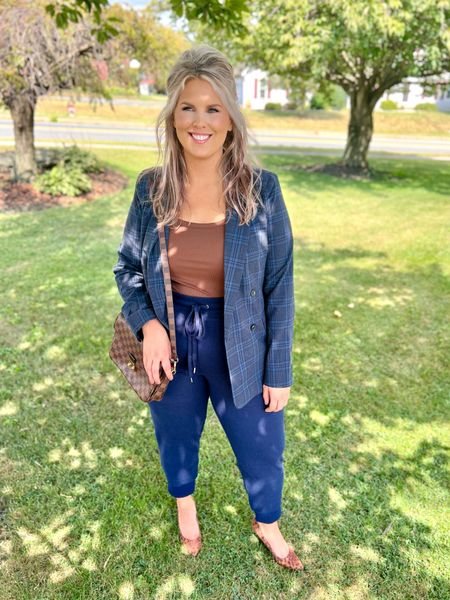✨SIZING•PRODUCT INFO✨
⏺ Blue Sweater Joggers with Drawstring - XL - TTS - Walmart 
⏺ Ribbed Tank - XL - TTS 
⏺ Blue Plaid Double Breasted Blazer - Med - TTS - Walmart 
⏺ Leopard Pumps - Nine West - TTS 
⏺ Designer Inspired Bag - Walmart 

📍Say hi on YouTube•Tiktok•Instagram ✨Jen the Realfluencer✨ for all things midsize-curvy fashion!

👋🏼 Thanks for stopping by, I’m excited we get to shop together!

🛍 🛒 HAPPY SHOPPING! 🤩

#walmart #walmartfinds #walmartfind #walmartfall #founditatwalmart #walmart style #walmartfashion #walmartoutfit #walmartlook  #lounge #loungewear #loungeoutfit #loungewearoitfit #loungestyle #loungewearstyle #loungefashion #loungewearfashion #loungelook #loungewearlook  #blazer #blazerstyle #blazerfashion #blazerlook #blazeroutfit #blazeroutfitinspo #blazeroutfitinspiration #casual #casualoutfit #casualfashion #casualstyle #casuallook #weekend #weekendoutfit #weekendoutfitidea #weekendfashion #weekendstyle #weekendlook #travel #traveloutfit #travelstyle #travelfashion #airport #airportoutfit #airportstyle #airportfashion #travellook #airportlook 
#under10 #under20 #under30 #under40 #under50 #under60 #under75 #under100 #affordable #budget #inexpensive #budgetfashion #affordablefashion #budgetstyle #affordablestyle #curvy #midsize #size14 #size16 #size12 #curve #curves #withcurves #medium #large #extralarge #xl  