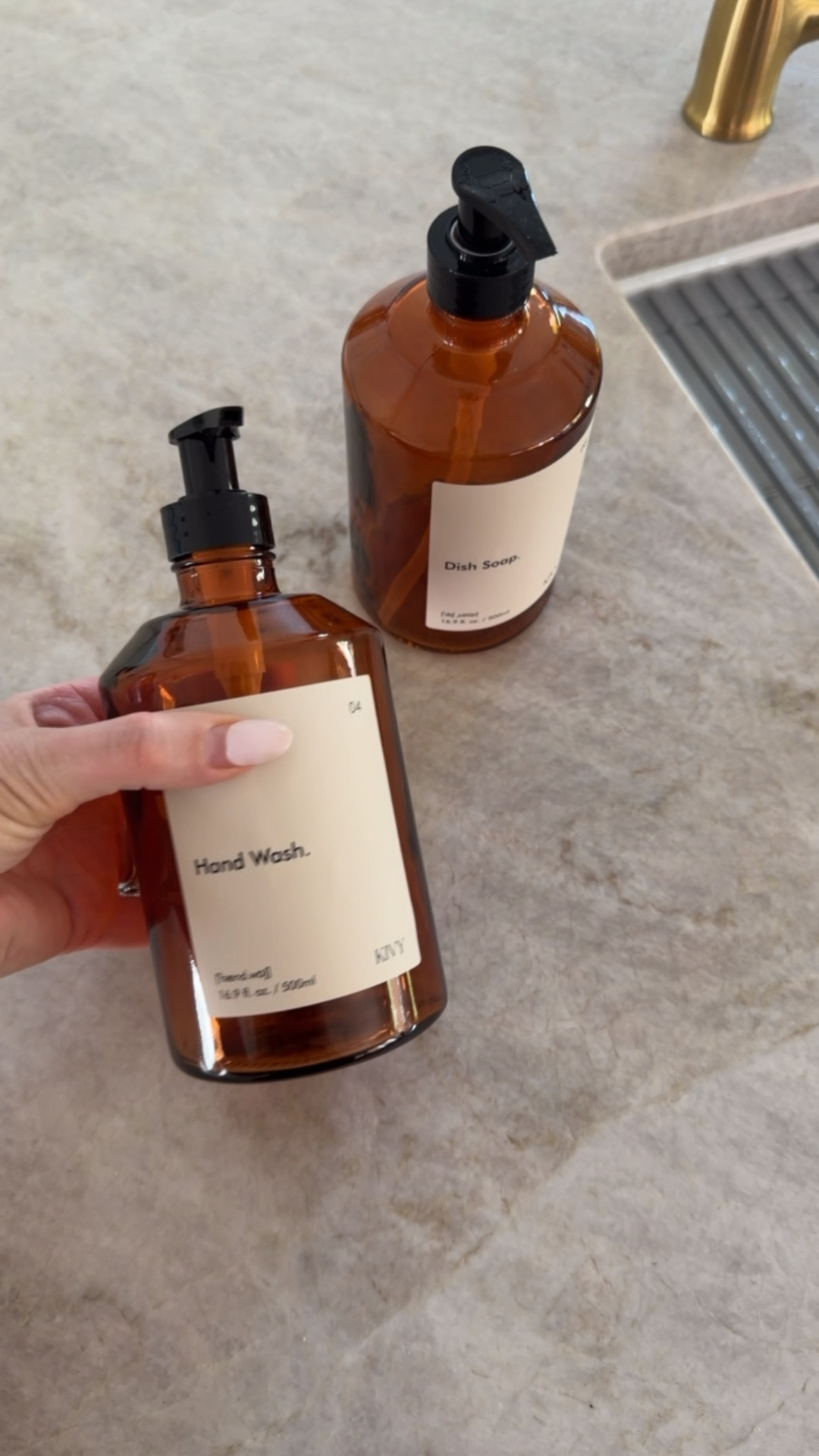 Just grabbed these hand and dish soap jars on Amazon - love how big they are! Also come with shampoo, conditioner, lotion , etc labels!

#LTKHome