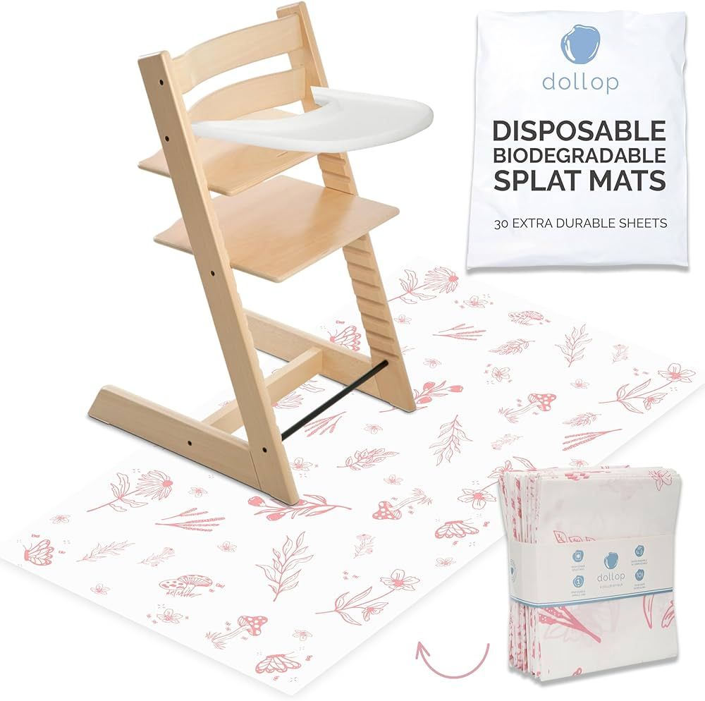 Disposable Splat Mats | Biodegradable + Compostable | 30 Count | Under Highchair Splat Mat for Fl... | Amazon (US)