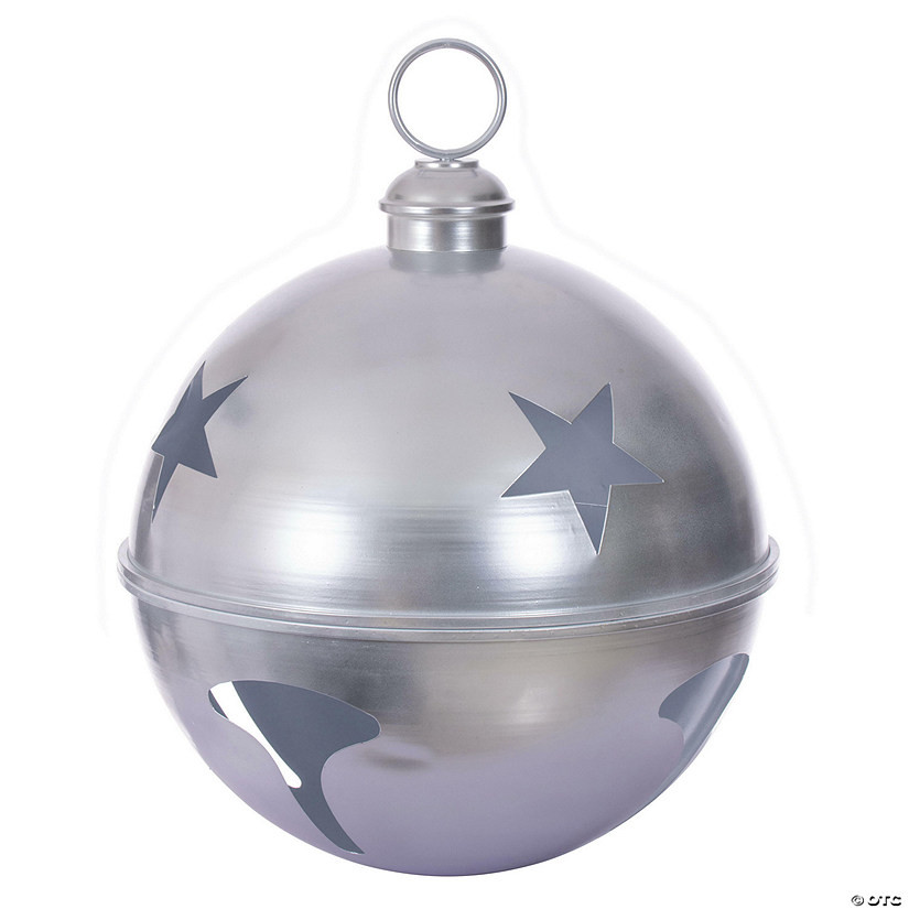 Vickerman 24" Matte Silver Iron Bell Ornament. | Oriental Trading Company