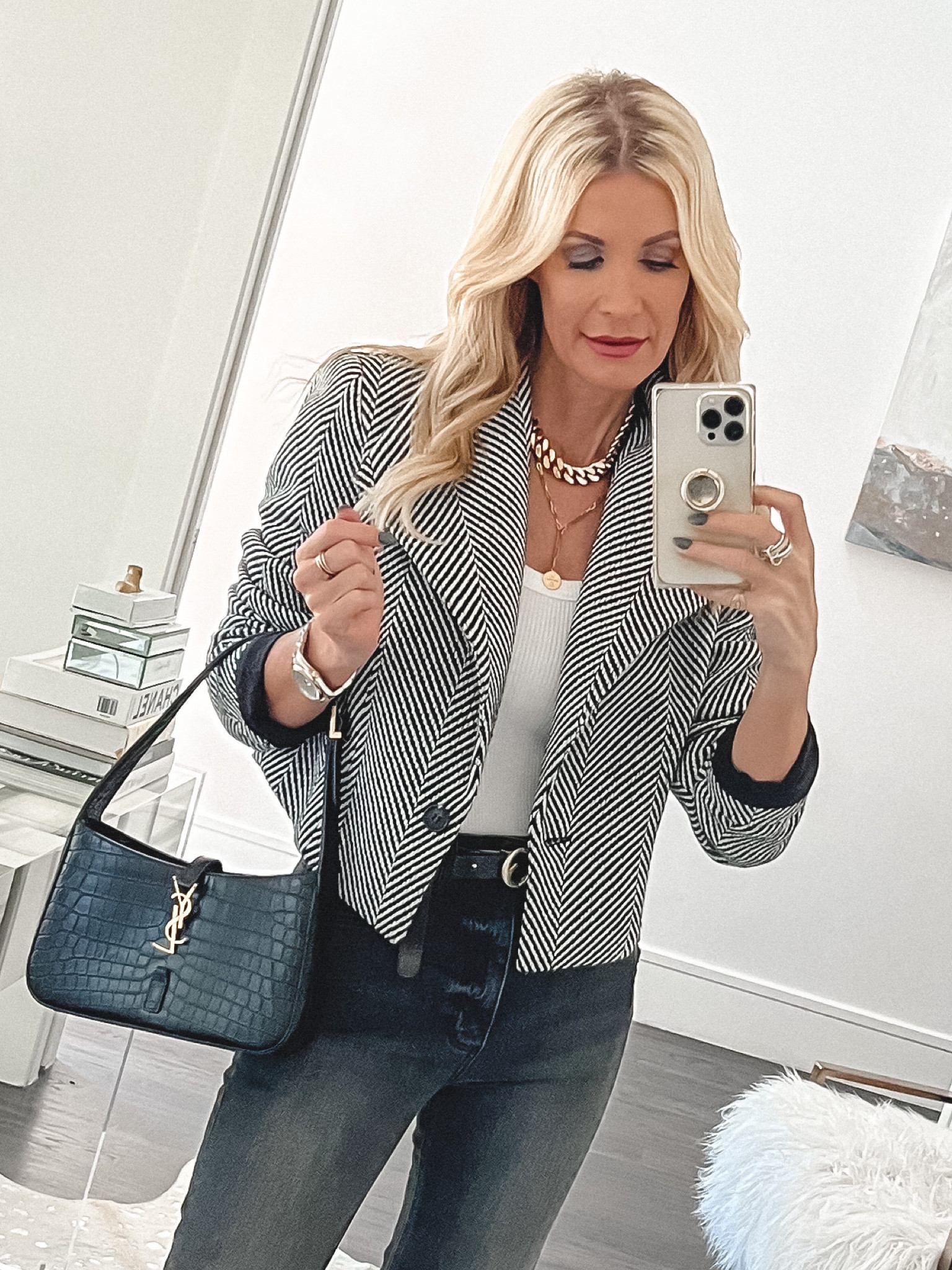 Loving this cropped blazer by Halogen as a fall jacket 🤍 I'm wearing an XS.

#LTKSeasonal #LTKstyletip #LTKitbag