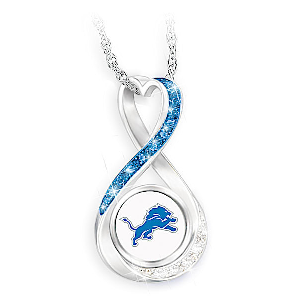 Detroit Lions Forever Infinity Pendant Necklace | Bradford Exchange