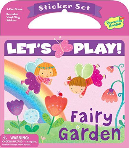 Peaceable Kingdom Let's Play! Fairy Garden Reusable Sticker Set | Amazon (US)